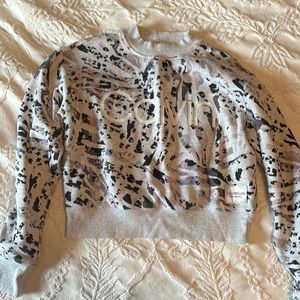 Calvin Klein cropped gray animal print sweatshirt size small!
